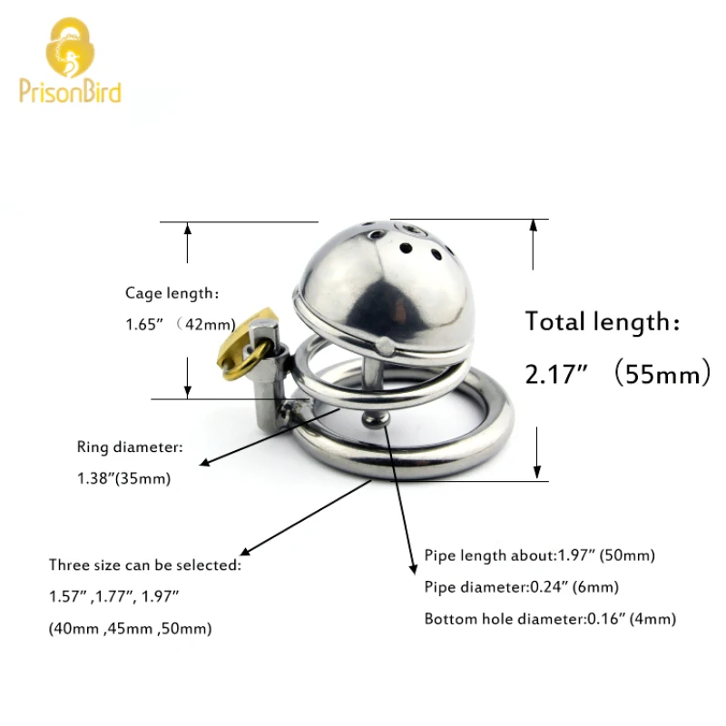 CHASTE BIRD Stainless Steel Male Chastity Device with Urethra Catheter Plug Cock Cage Belt Penis Ring Sex Toy BDSM A127