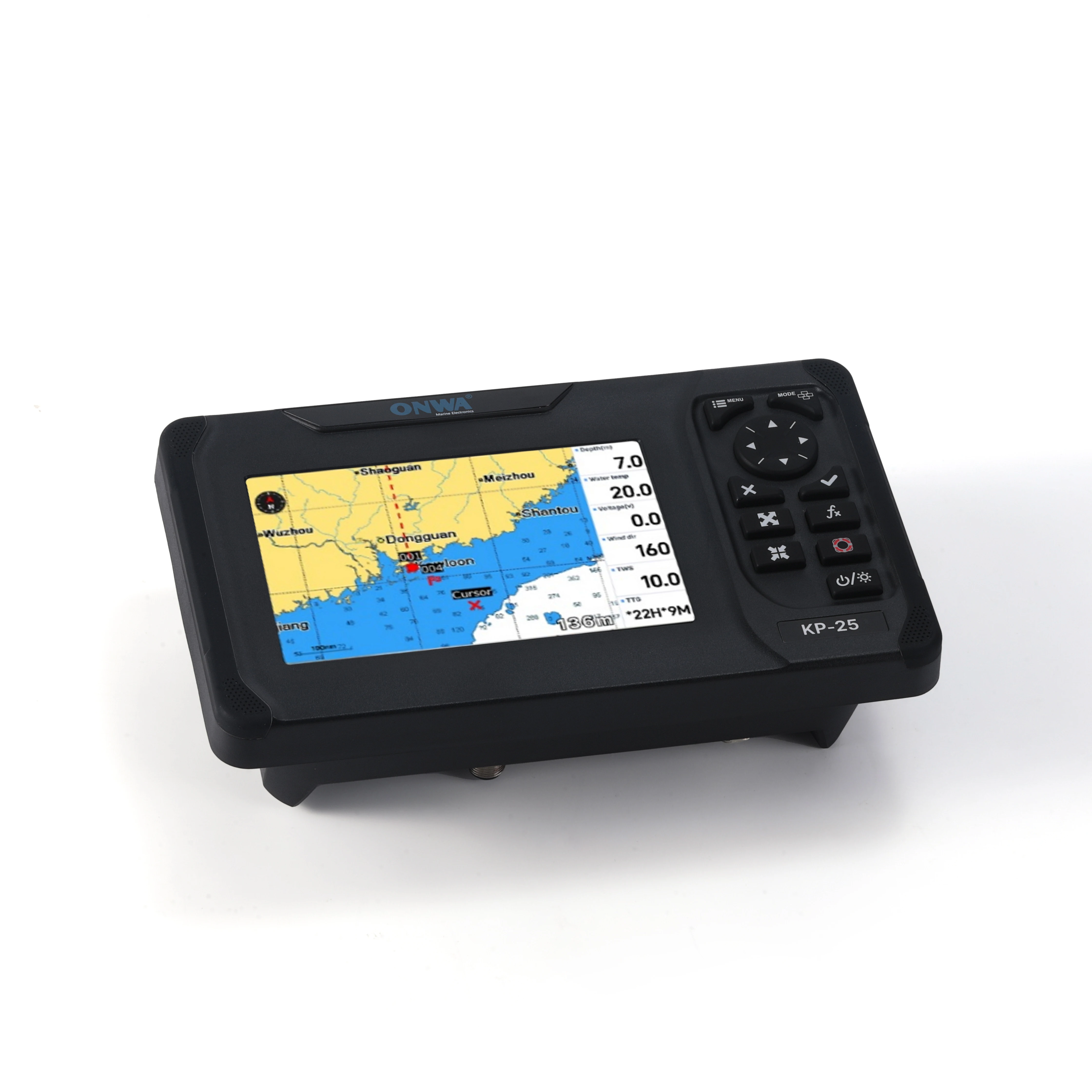 GPS laut Chart Plotter GPS Bas Marine Navigator Locator Locator fungsi tampilan kapal mendukung GPS dan kedap KP-25 ONWA