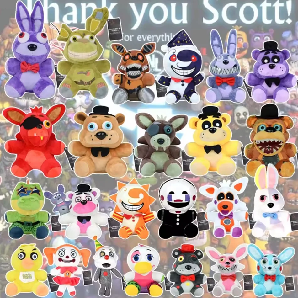 خمس ليلة في فريدي Fnaf لطيف ألعاب من القطيفة لعبة دمية 18 سنتيمتر بوني الدب ماكر الكرتون محشوة الدمى فريدي لعب للأطفال هدايا