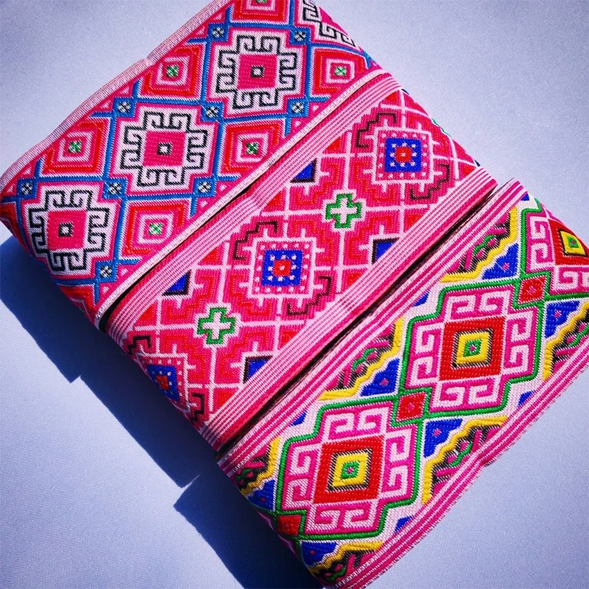 

Новая вышивальная лента Miao, вязаные тканые жаккардовые ленты, кружевные ленты для одежды и сумок, аксессуары для шитья по краям, 6,6 см, 10 метров