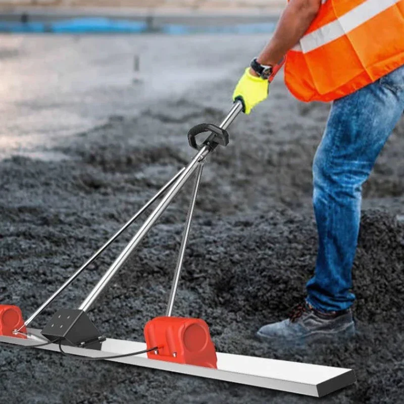 Righello vibrante per calcestruzzo Levigatrice stradale Vibratore elettrico al litio Cazzuola elettrica Lucidatura Righello Livellante