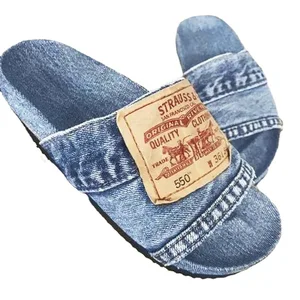 Nicht -Slip -Denim -Pantoffeln, bequeme Schuhschuhe, Strandholden im Freien, lässige Mode, Sommer, 2022, 2024 12 Hauptverkäufe Romão -Schuhe - №7