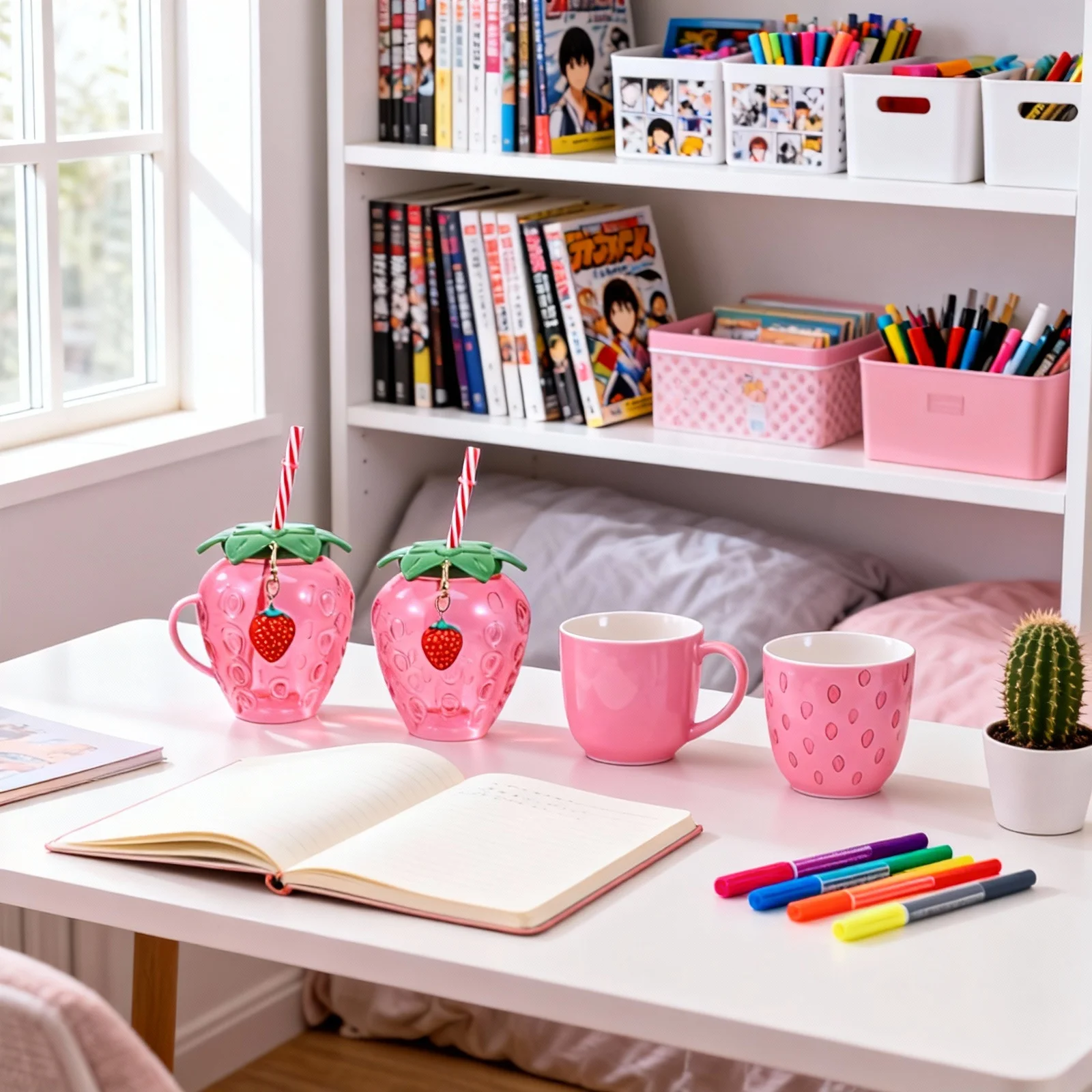 

Adorable Fruit Themed Straw Cups 4 Pack Trendy Beverage Containers Party Favors Summer Drinkware Insulated Milk Tea Cup Set