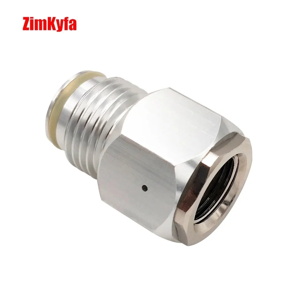 Convertidor adaptador de recipiente regulador de cápsula de CO2 5/8-18UNF de 74g a hilos de tanque G1/2-14 0.825-14NGO para elaboración casera de acuario