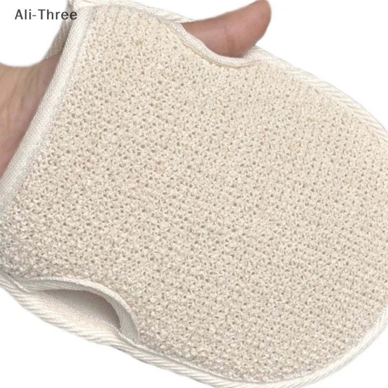 

Soft Natural Loofah Glove Double-sided Body Scrub Sponge Pad Shower Body Scrubber Mitt For Shower Spa Skin Clean Bath Gloves