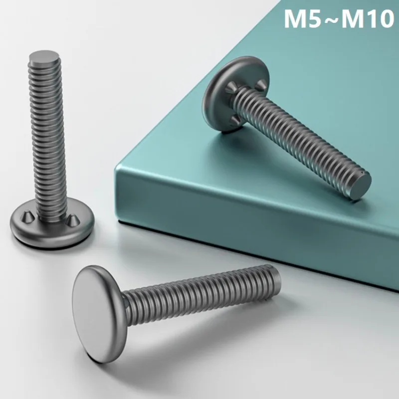 Flat Head Welding Screws Iron Color Three-Point Car Welding Studs M5M6 M8M10 10-40mm For Metal Fabrication Repair Fasteners Bolt