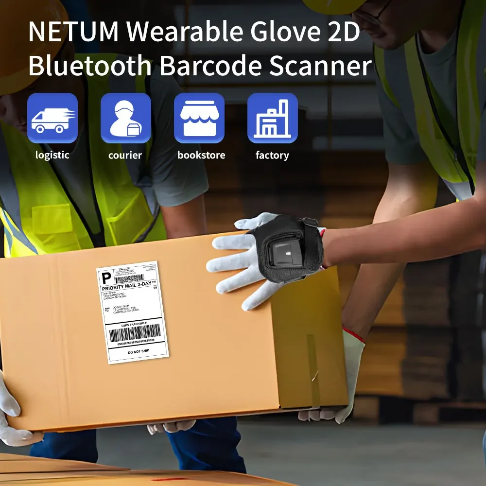 NETUM RS-8000PT RS-9000PT Рукавичный сканер штрих-кода Носимый со считывателем Zebra SE4107 IP54 для склада