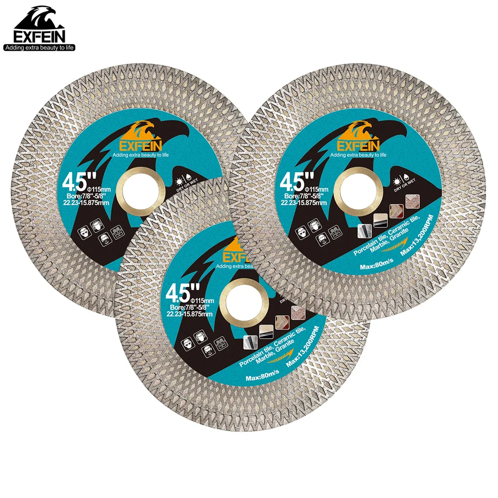 

1/2/5pcs Dia 115mm X Double-sided Cutting Disc Grinding Saw Blade for Dry Wet Cutting Tile Marble Artificial Stone Diamond Disc