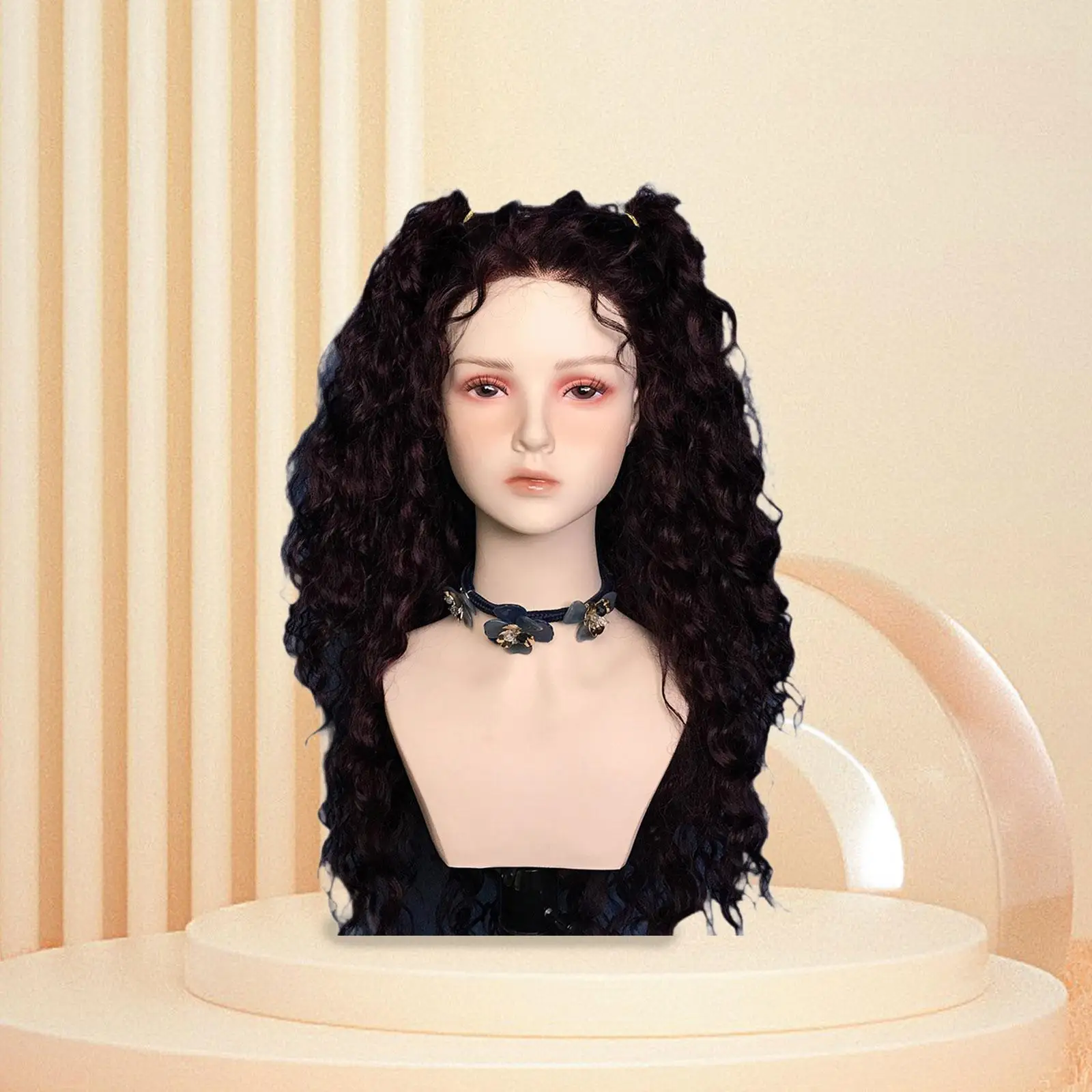 

Female Mannequin Head Anime Cosplay Head Model Lightweight Cosplay Mannequin Head Display Wig Holder for Eyeglasses Hat