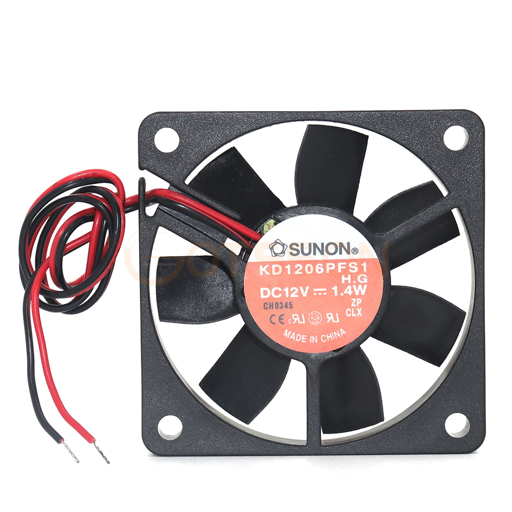 

KD1206PFS1 H.G DC 12V 1.4W 6CM COOLER 60MM 60*60*10MM cooling fan new sunon