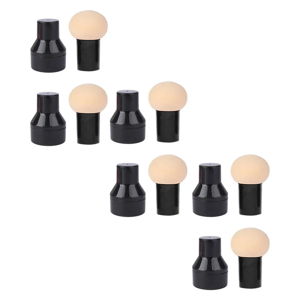 6 uds cabeza de seta maquillaje Puff polvo cepillo aplicador suave para uso seco húmedo base crema corrector colorete belleza