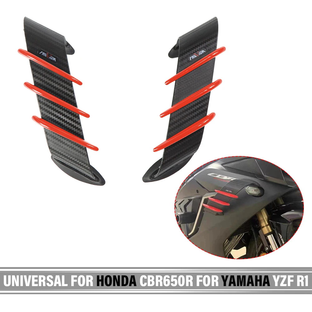 For YZF R1 FOR HONDA CBR650R Aerodynamic Wing For Ducati For Suzuki Universal Downforce Racing Spoiler Aero Winglets