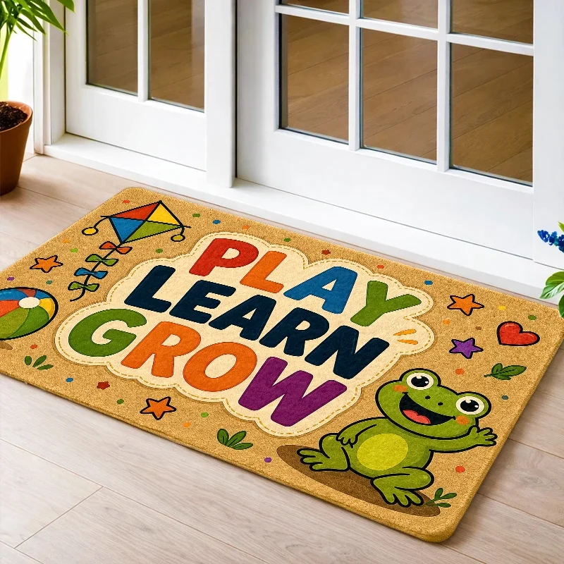 Play Learn Grow Kids Playmat Rug for Nursery Room Decor Toddler Baby Boy Girl Washable Educational Learning Carpet Floor Mat Mat