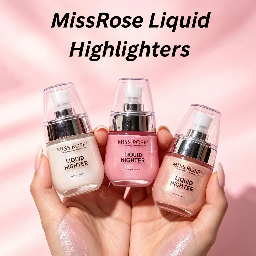 Multi-use Eye Face Body Hair Brighten Liquid 30ml Miss Rose Professional Makeup Liquid Highlighter 3D Pearlescent Shimmer Makeup