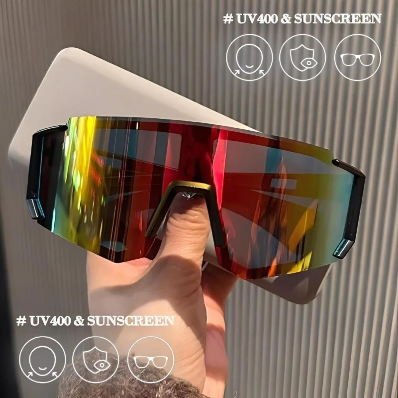 Neue Herren-Schutzbrille für Outdoor-Sport UV400-Schutz Sonnenbrille für Männer und Frauen Modische Cyberpunk Anti-UV Wander- und Kletterbrille