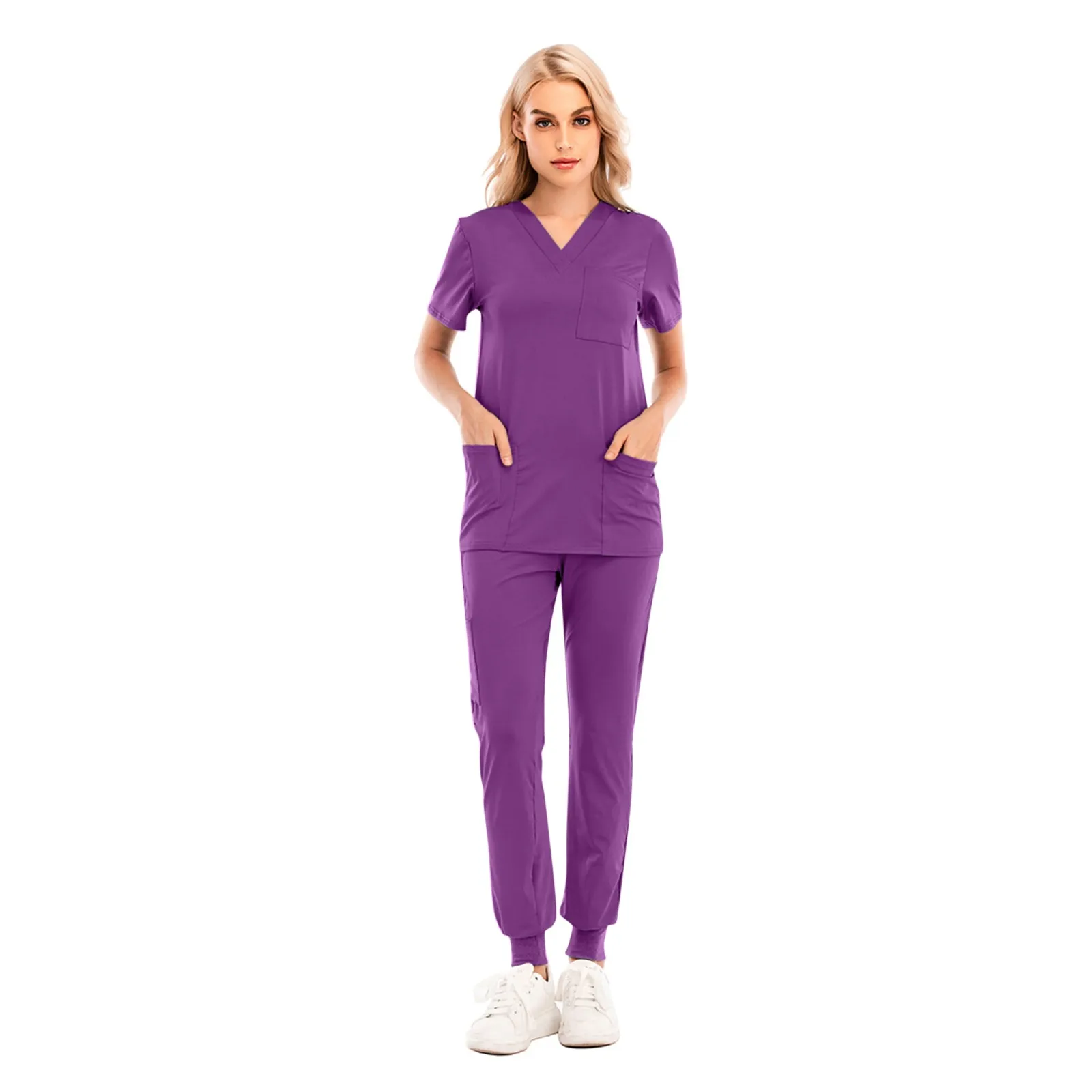 Multicolor manga curta enfermeira uniforme, Unisex Scrubs conjuntos, Hospital e Médico Workwear, Cirurgia Uniformes