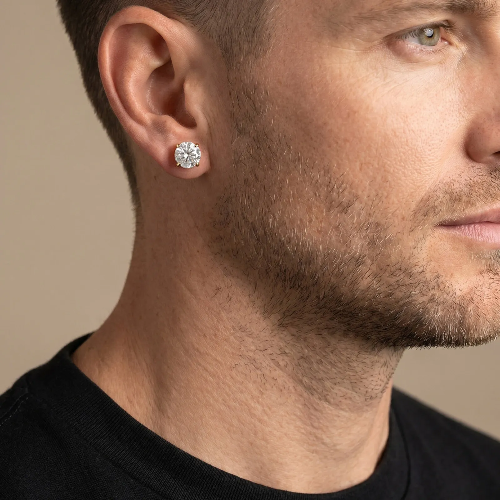 Vnox 5/6/7/8mm Breite Magnetischer Ohrclip, Weißer Zirkon Ohne Piercing Edelstahl Magnet-Ohrringe für Männer Frauen Punk-Schmuck Geschenk – Detail 5