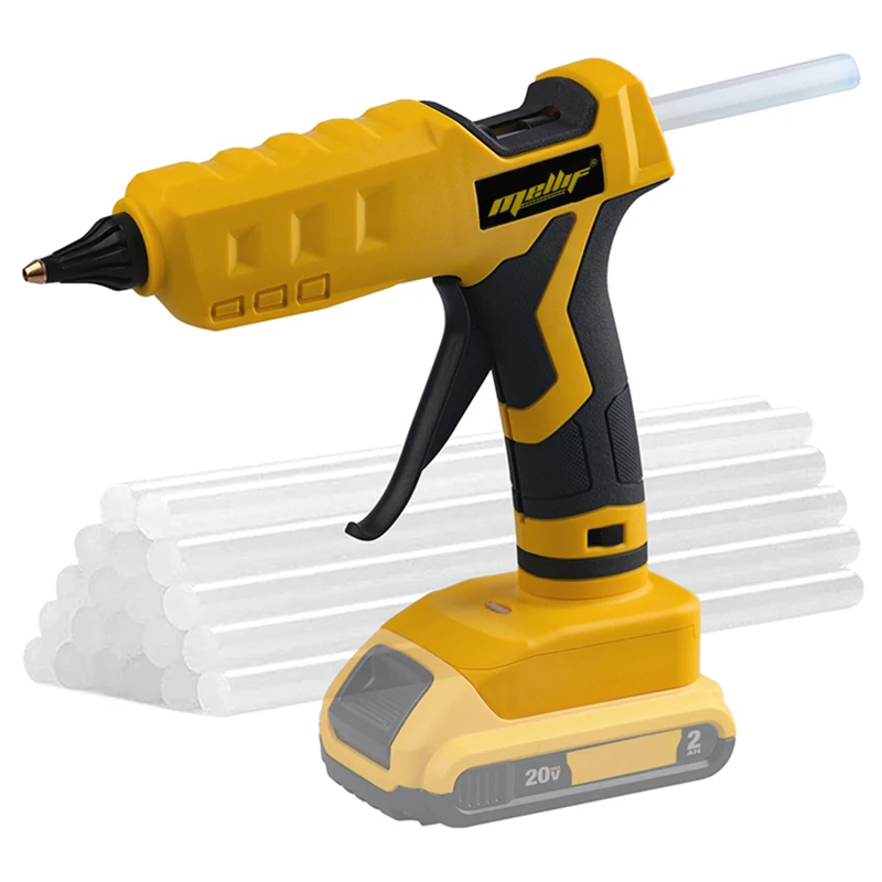 Mellif Cordless Hot Glue Gun for Dewalt 18V 20V MAX Battery use 11mm Glue Sticks Electric Heat Repair Tool Hands DIY Gifts