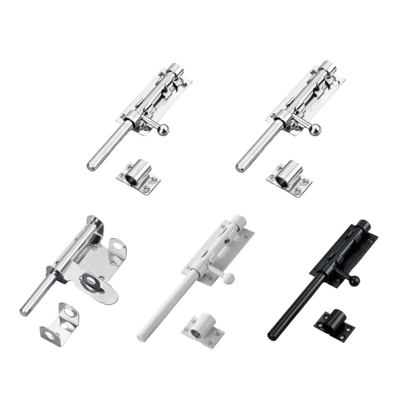 Stainless Steel 6inch Slide Bolt Lock set Slide Bolt Lock Door Latches Upgrades for Secure Homes Office Door & Window