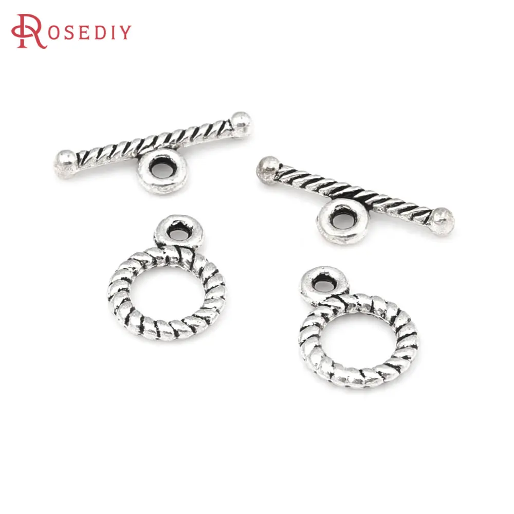 Antique Bronze Antique Silver Vintage Style Zinc Alloy O Toggle Clasps Bracelets Clasps Diy Jewelry Making Supplies Accessories