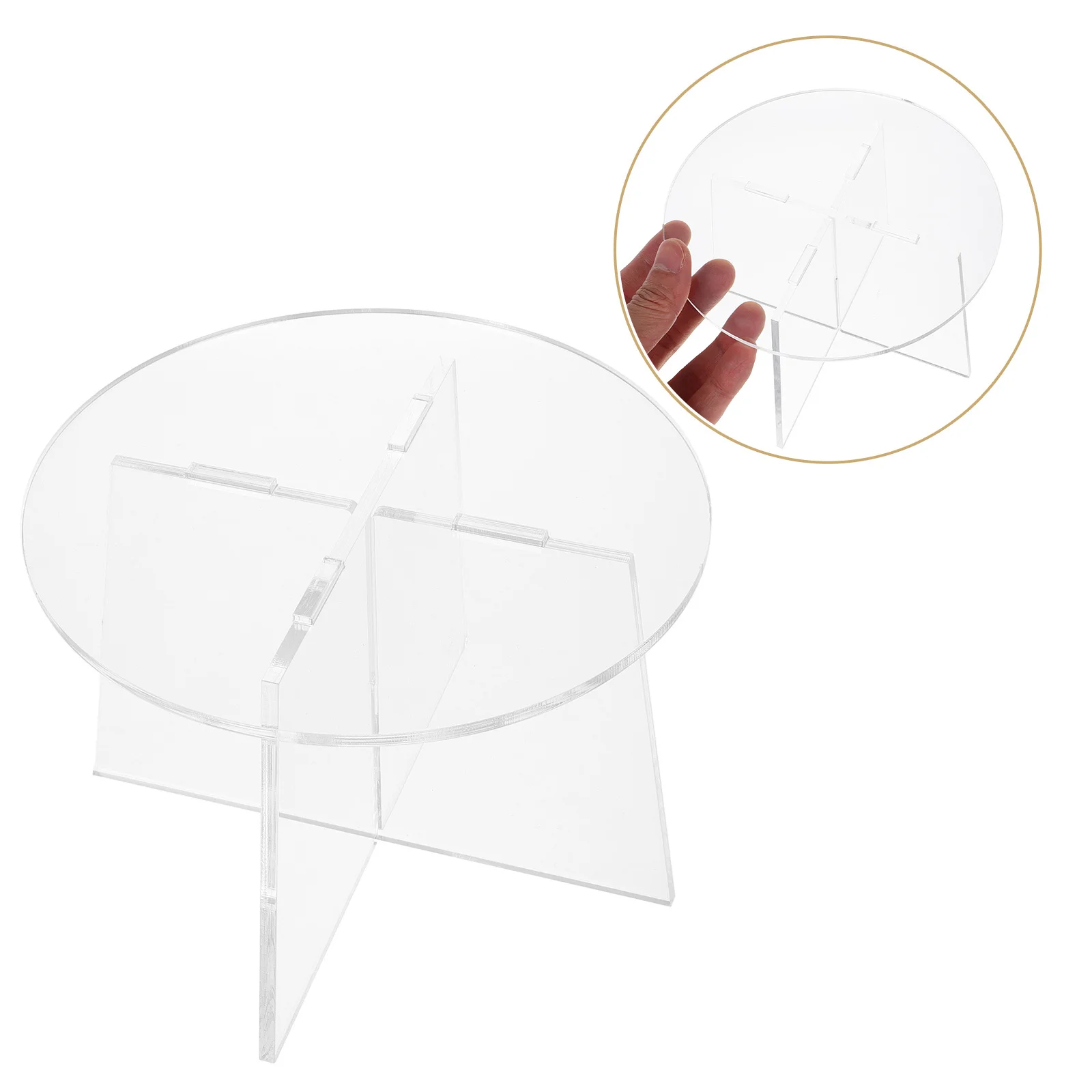 

1pcs Acrylic Plant Stand Modern Flowerpot Holder Space-Saving Table Top Riser Smooth Surface Easy Clean Crafts Display Stand