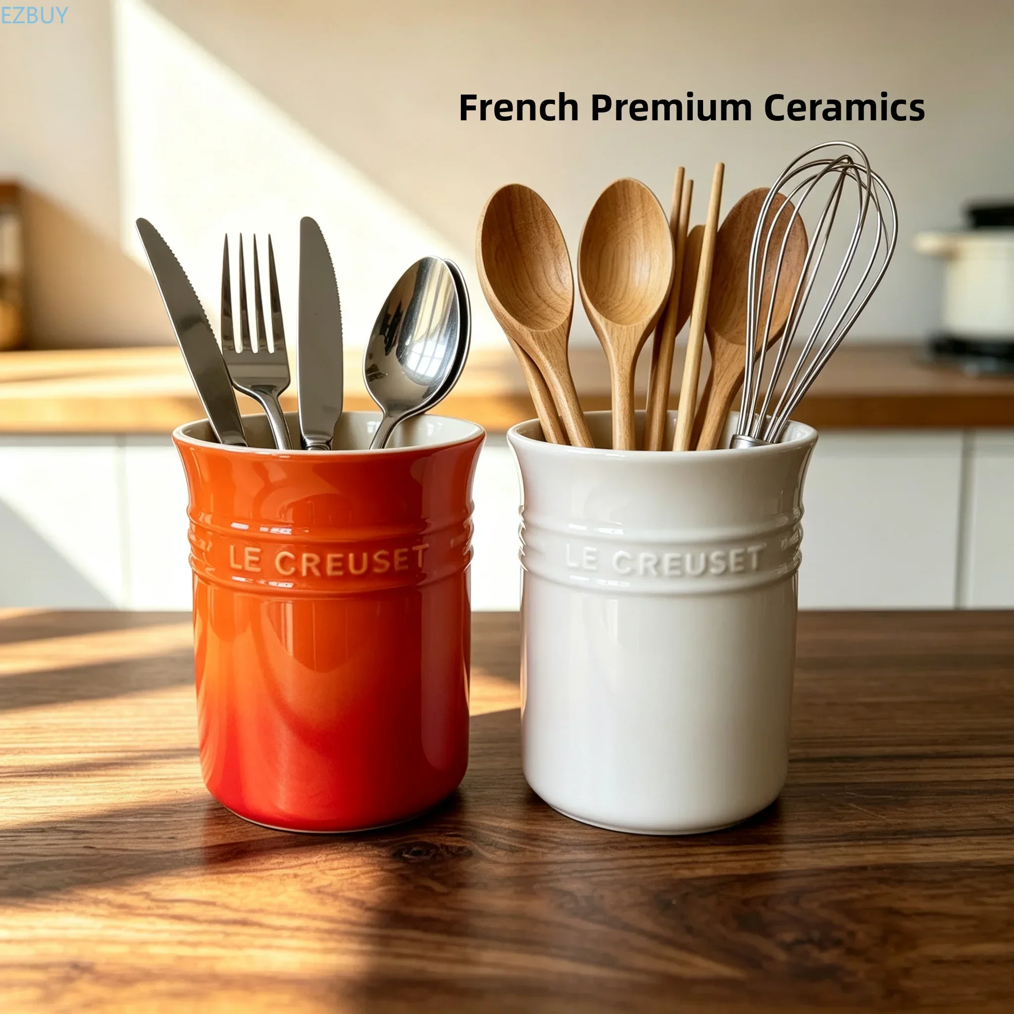 Le Creuset  Kitchen Utensil Storage Cylinder Chopsticks Pot Spoon Multi-Functional Storage Bucket Tool Bucket