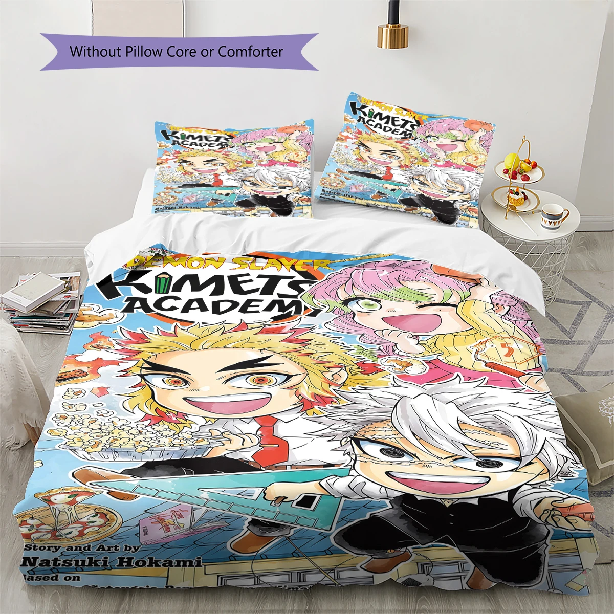 Demon Slayer Soft Cozy Duvet Cover, Children Bedding Set Gift, Extra Large Multiple Sizes -HE24