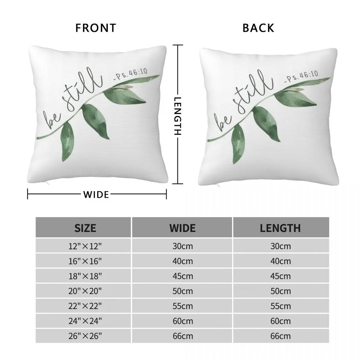 Be Still Psalm Pillowcase Polyester Linen Velvet Printed Zip Decor Pillow Case Home Cushion Case