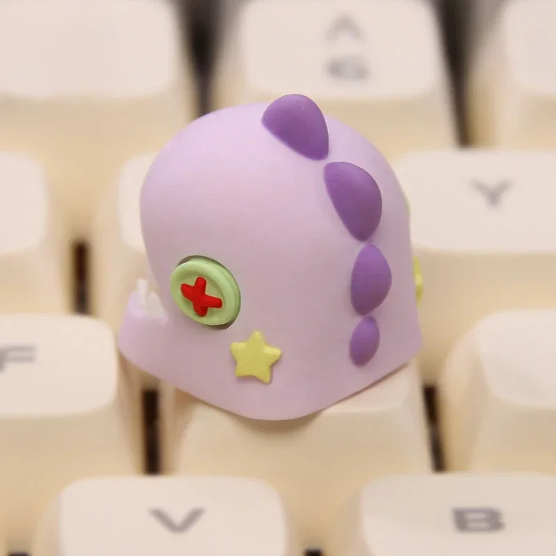 ECHOME Muppet Dragon Keycap Cute Pink Artisan Keyboard Cap Original Custom Anime KeyCap for Mechanical Keyboard Accessories Gift