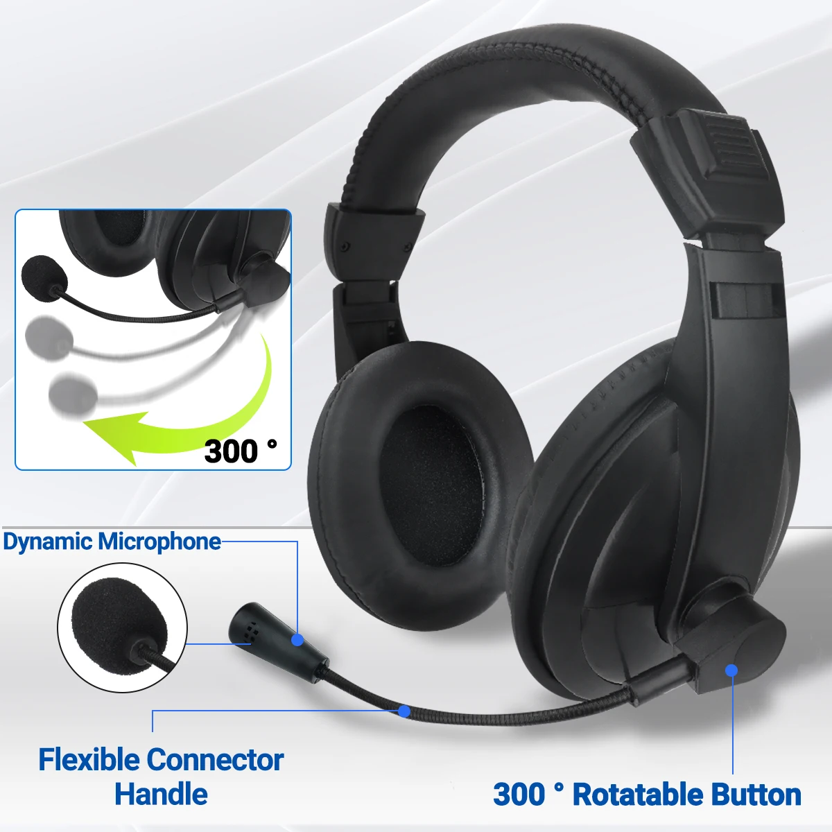 ABBREE Auriculares manos libres micrófono compatible Baofeng UV-5R - imagen 4
