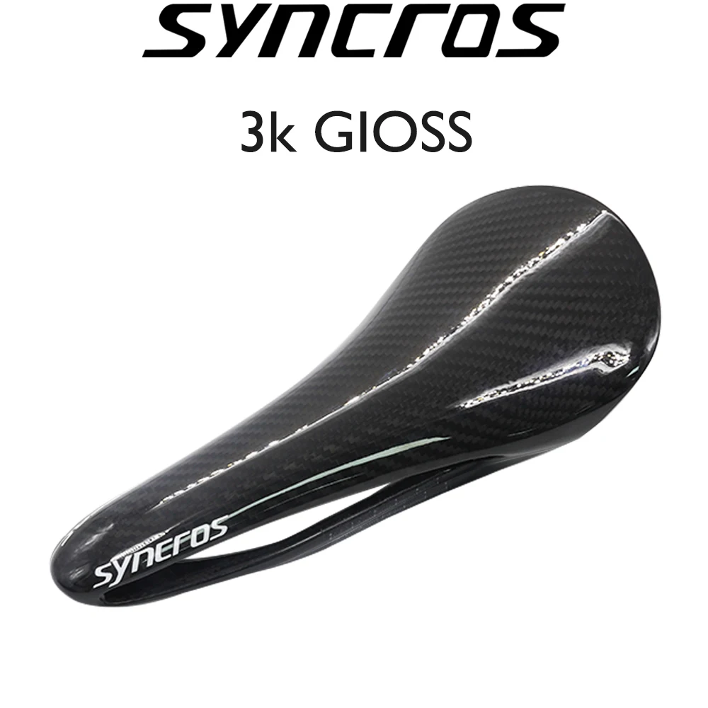 SYNCROS T1000 carbon fiber bicycle saddle, cushioning/shock absorption, road and mountain general use, 3k, matte/Gloss，94.4g
