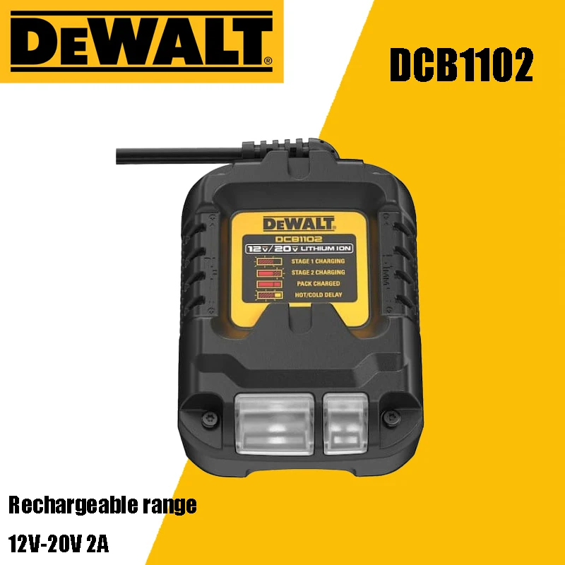 DEWALT-cargador de batería de iones de litio, dispositivo de carga rápida refrigerado por ventilador, DCB1102, DCB1104, DCB118, 220V