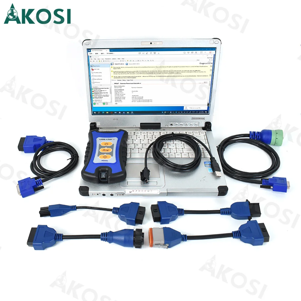 

Newest For NEXIQ 3 USB Link 121054 Truck Diagnostic Tool USB link N3 Bluetooth Diesel Truck Diagnostic OBD2 tool+CFC2 laptop