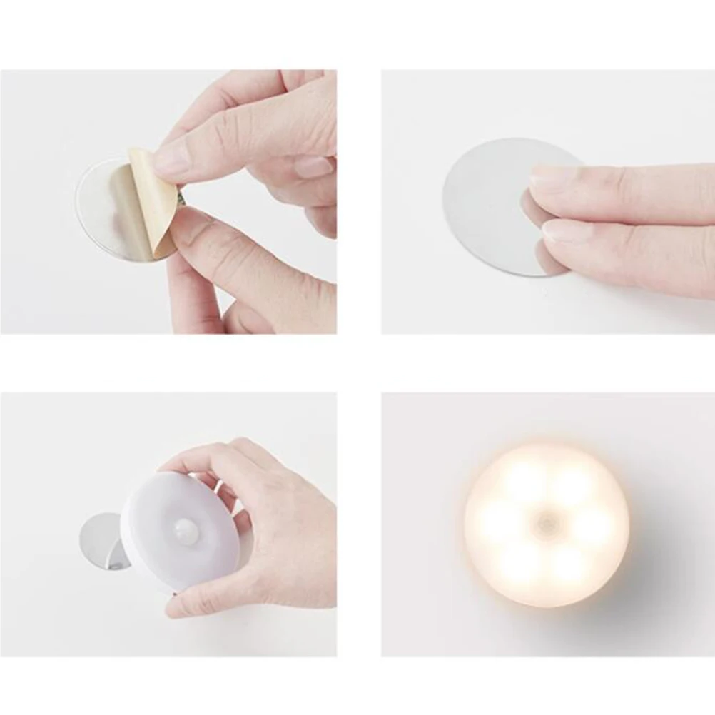 

Motion Sensor Night Light LED Human Body Induction Smart Rechargeable USB Cabinet Lamp Stair Closet Bathroom Wardrobe Dark