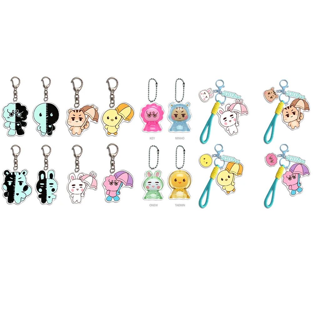 Wholesale Minho Taemin 1/4Pcs/Set SHIN Kawaii Character Keyring Bag Accessories Onew Key Korean Style Acrylic Keychain Fans Gift