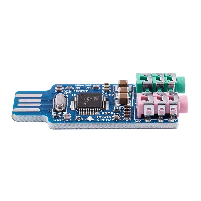 2X Free Driver USB Sound Card CM108 USB Sound Card Chip Blue