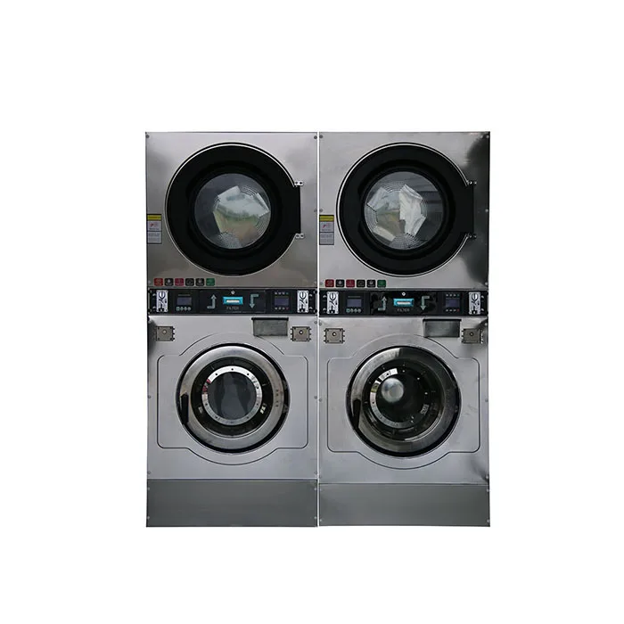 Operated Stack Washer and Dryer Commercial Laundry Equipment for Laundromat