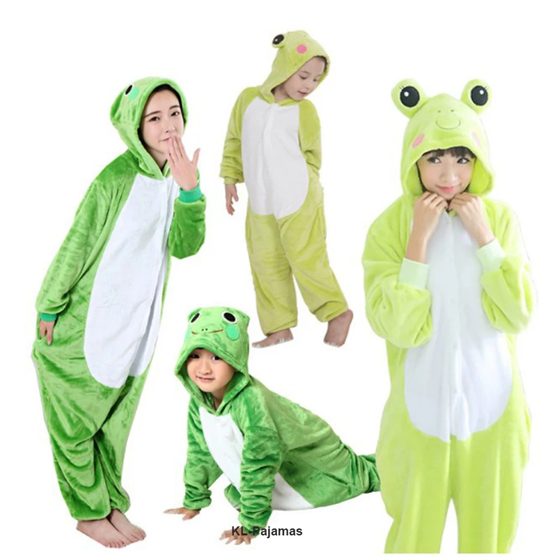 Adults Halloween Onesie Pajamas Anime Unisex One Piece Sleepwear Cute Animal Cosplay Christmas Party Frog Costume for Women Men