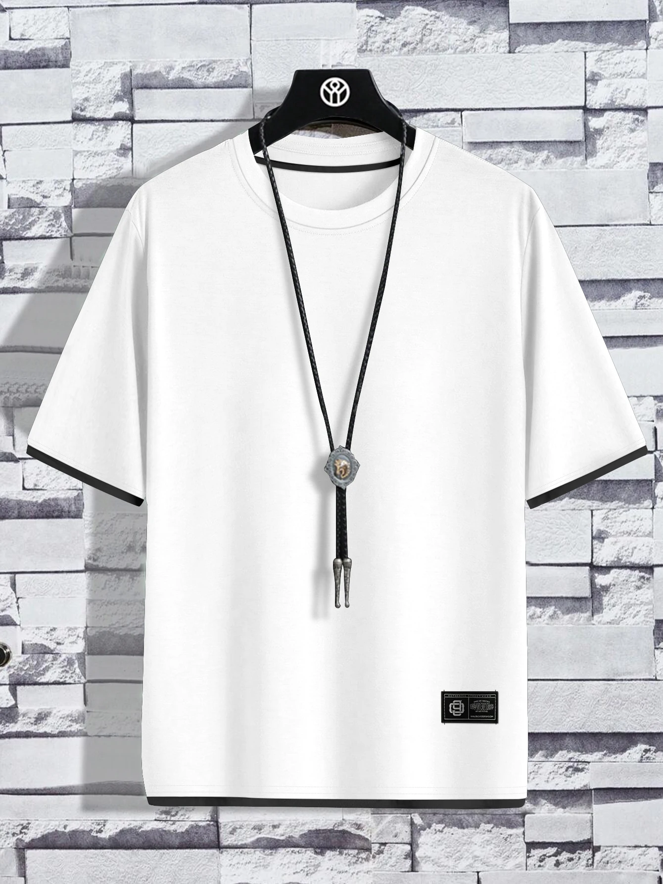 2026 Men's Short Sleeve T-Shirt Set Fashionable Trendy Black New Arrival Topwear for Males Premium Quality Upperwear