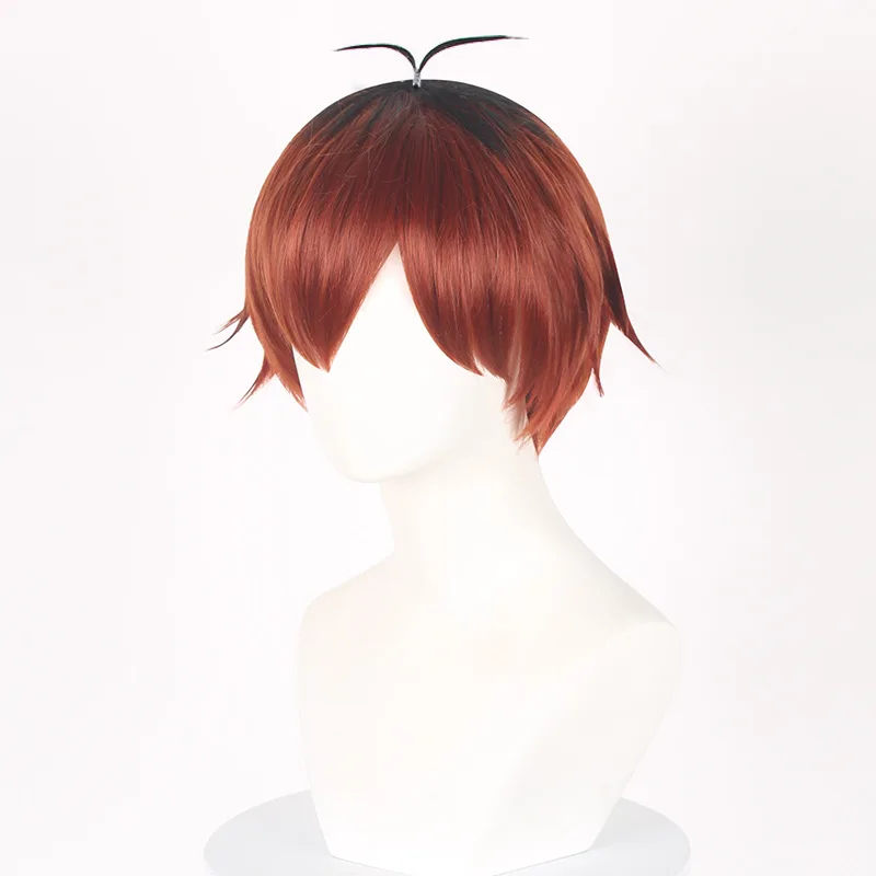 Synthetic Color Block Cosplay Wig Blue White Inspired By H-Yuta Character Costume Party Anime Heat Resistant Fiber Hair