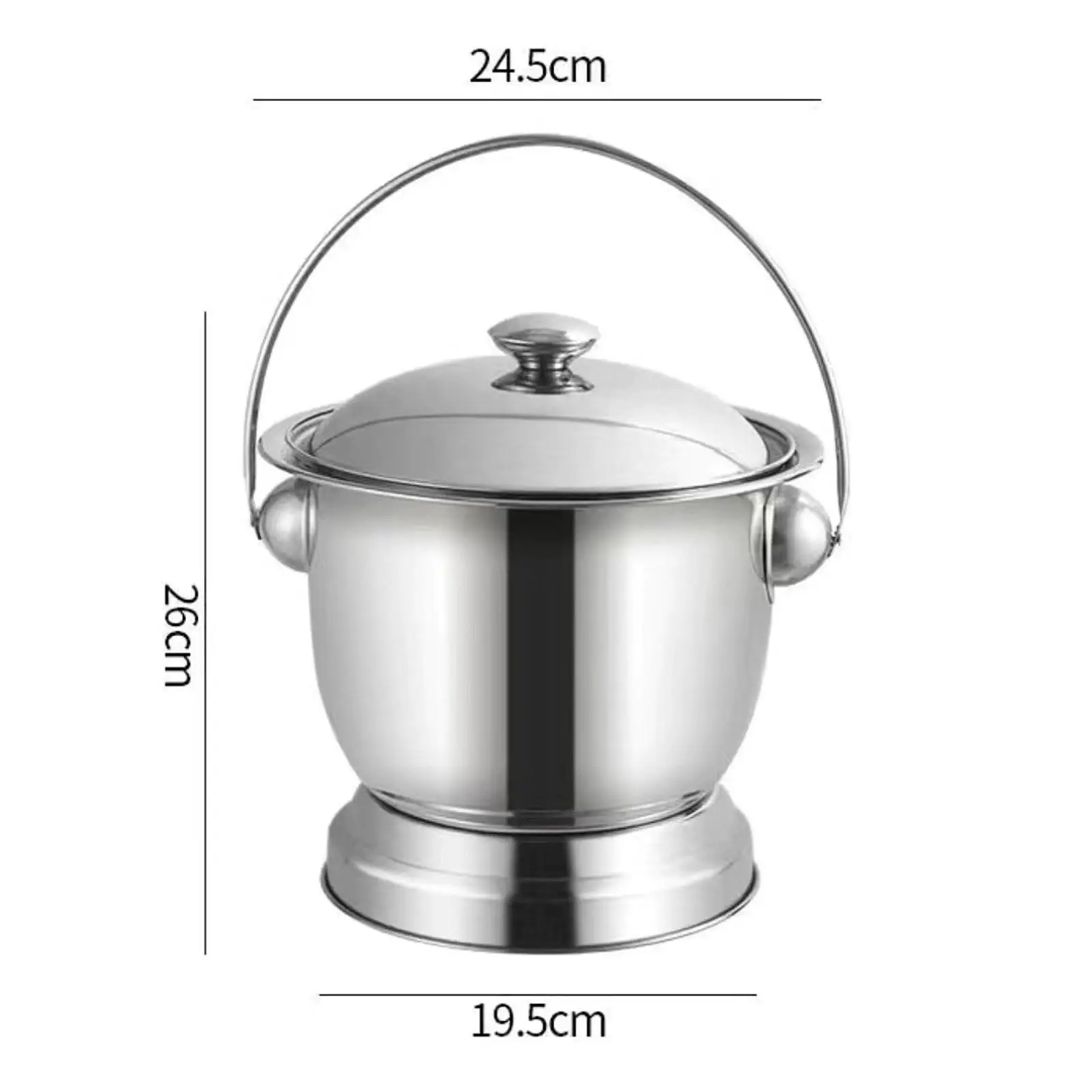 Potty Urinal Bottle with Lid Handle Chamber Pot for Bedroom Women Men Child