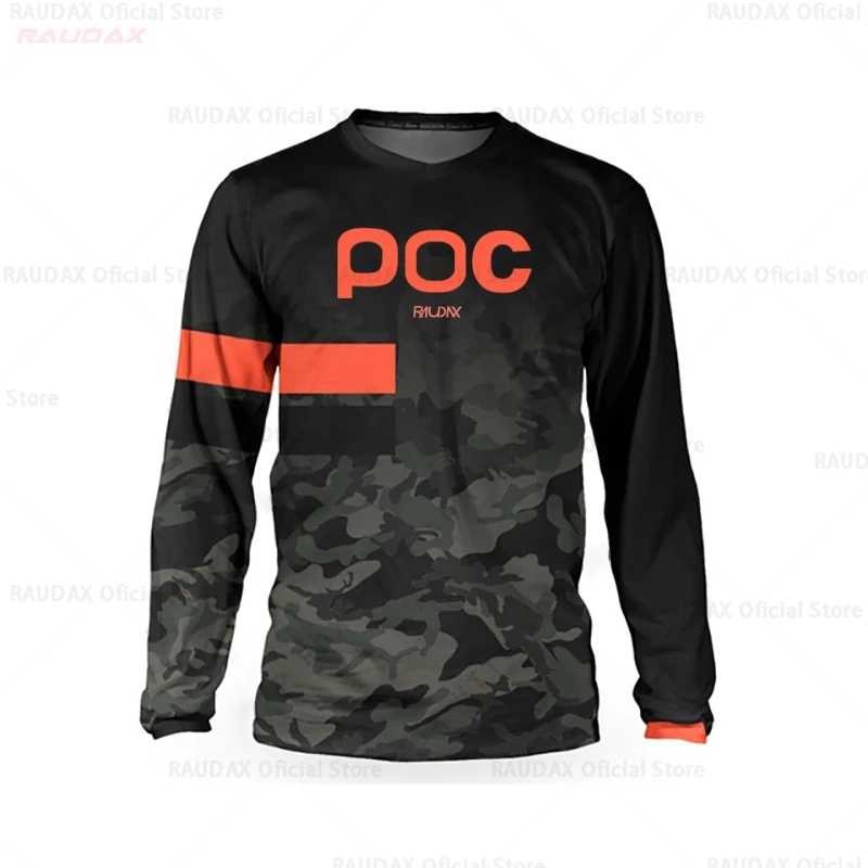 Motorcycle Cycling Jerseys Camouflage Long Sleeve Cycling Mtb Jersey Shirt Downhill T-Shirt Camiseta Motocross Mountain Clothing