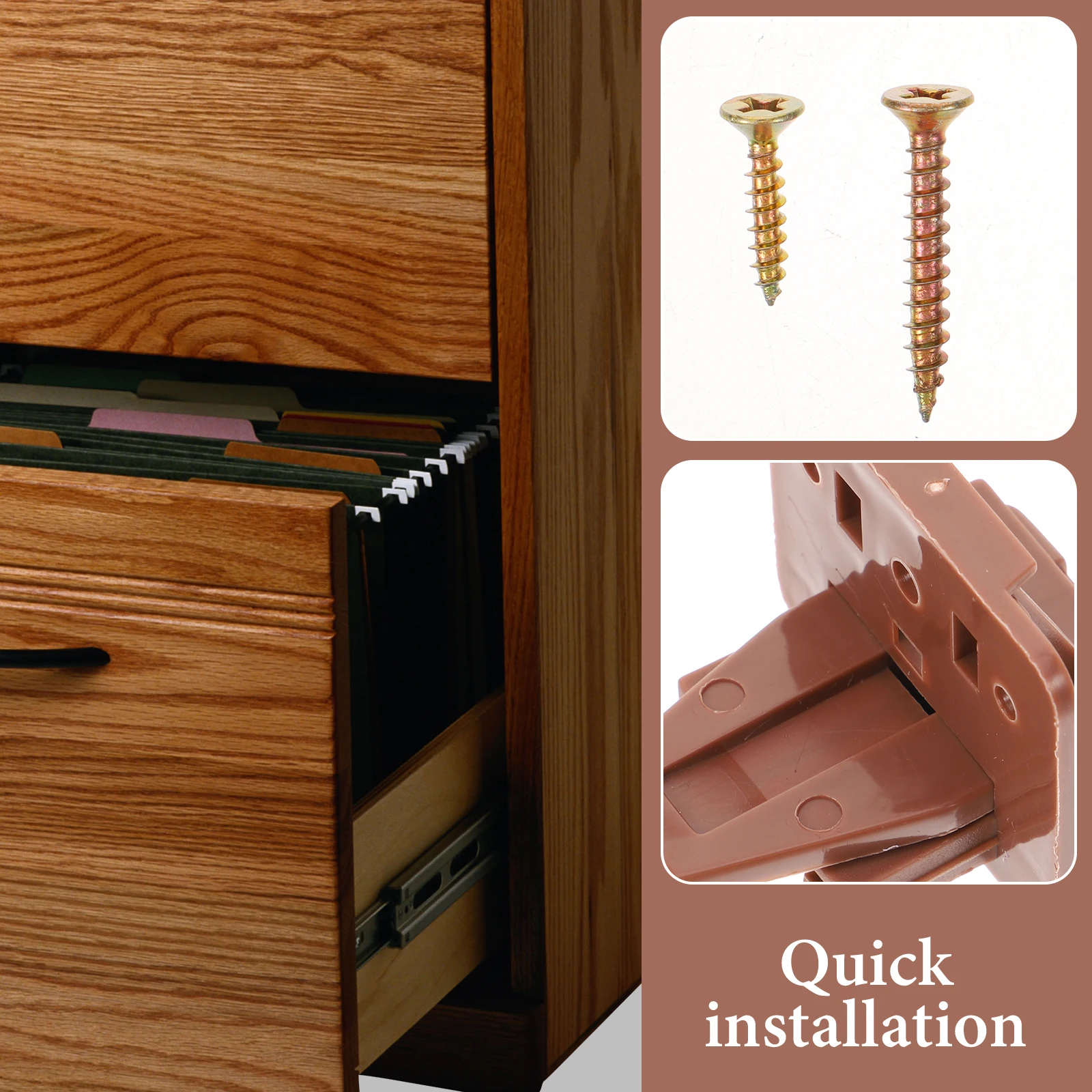 

2 Sets Drawer Rail Positioner Plastic Undermount Slides Stopper Furniture Hardware Accessories Repair Kit Replacement Parts