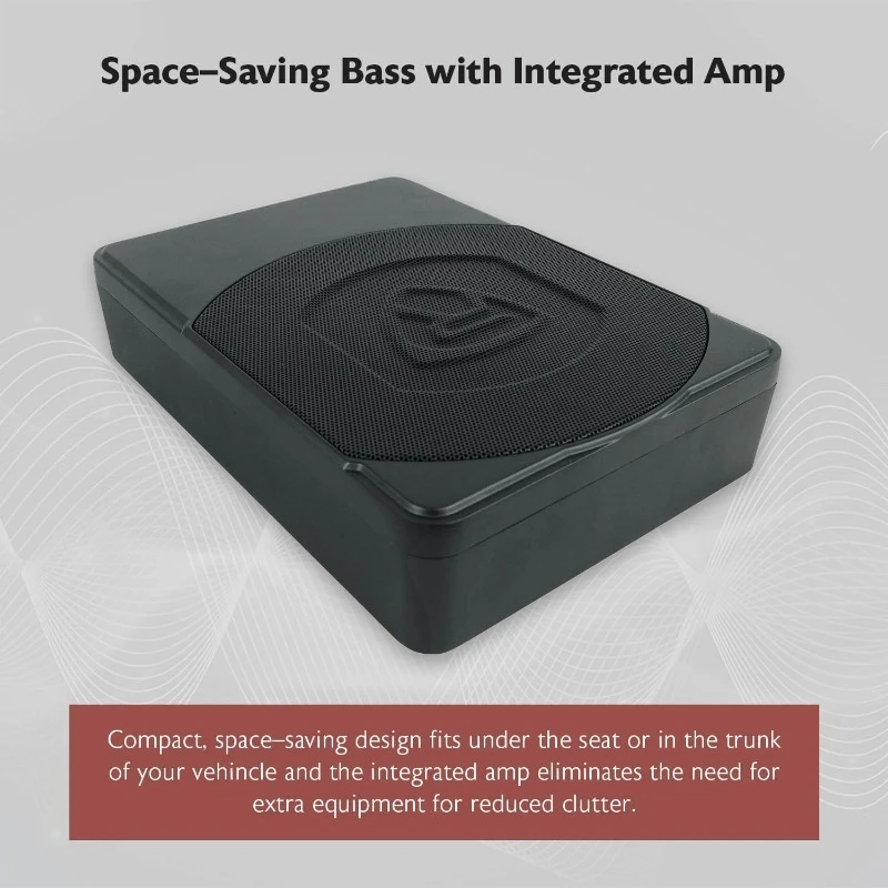 SS10P 800W مضخم صوت نشط للسيارة/الشاحنة بقوة 800 وات، أمبير مدمج، مقبض جهير سلكي عن بعد، ألومنيوم مصبوب، للسيارة