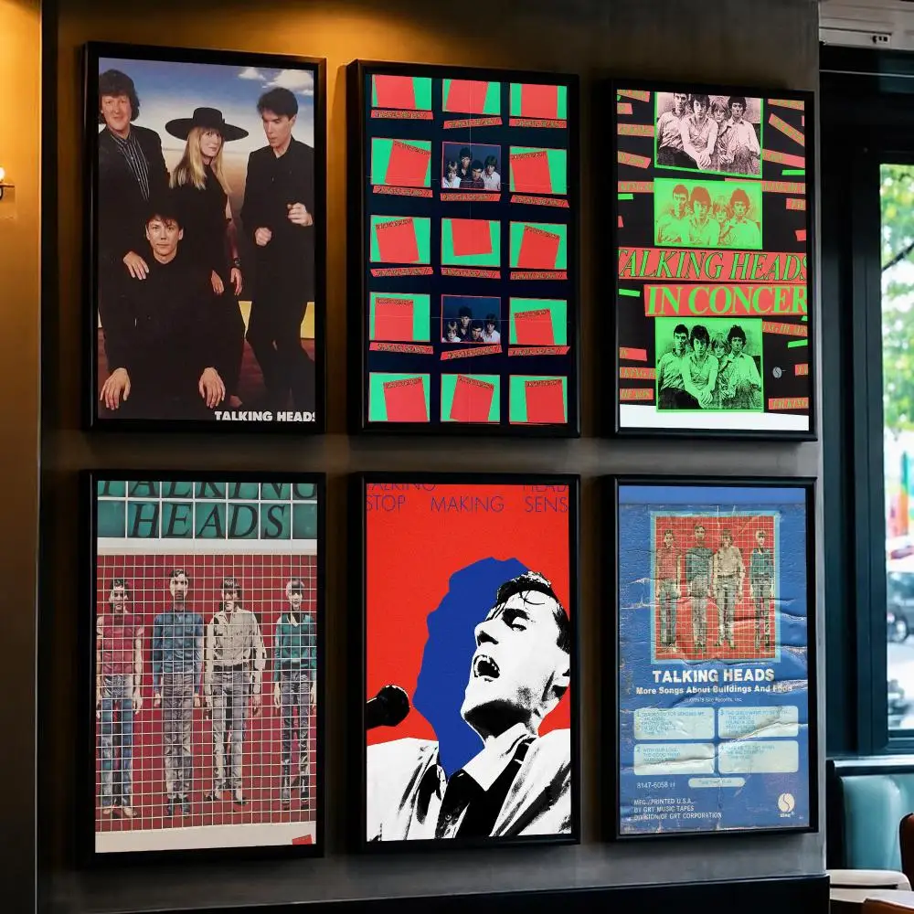 band T-Talking Heads-S Poster Decorative Wall Art Sticker for Cafe Office Bedroom and Living Room