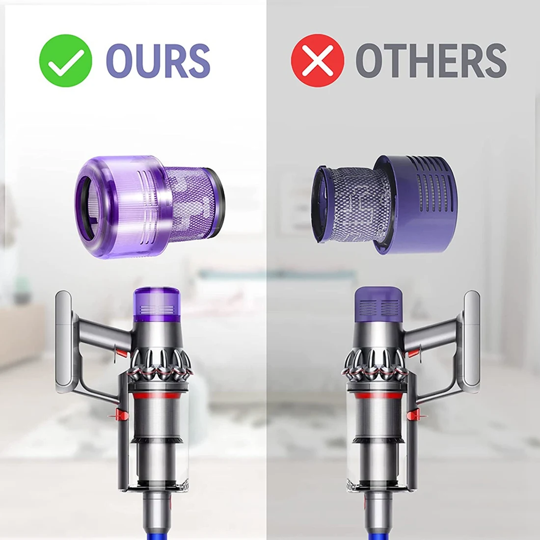 مرشحات بديلة لمرشحات المكنسة الكهربائية Dyson V11 V15 SV14 المطلقة على شكل حيوان إضافي Pro عزم الدوران