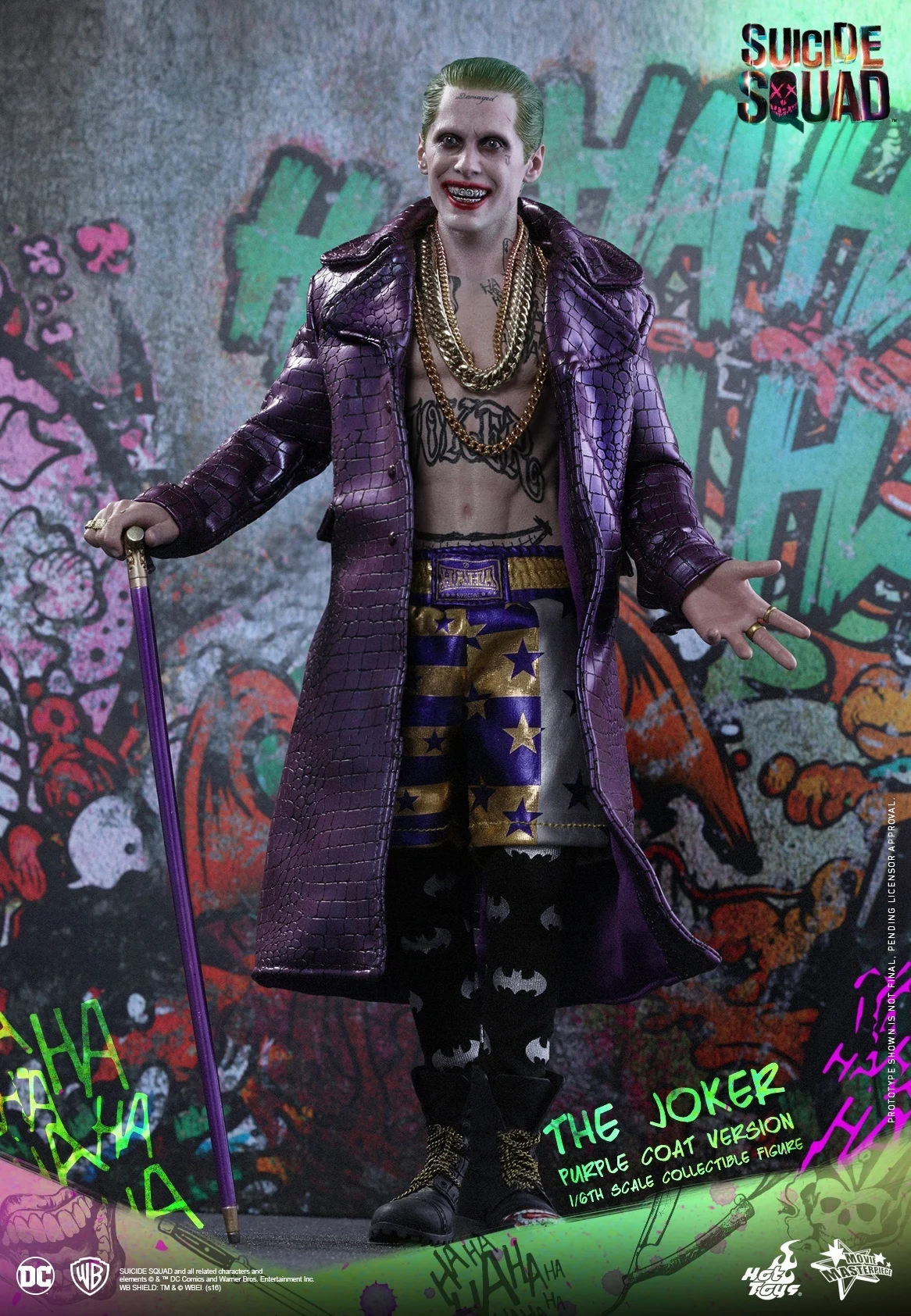 In Stock HotToys HT 1/6 MMS382 Suicide Squad Clown Leto Purple Coat Edition Toy