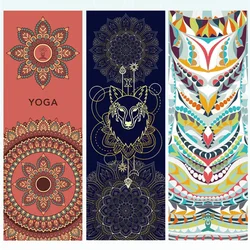 Hot Yoga Mat Towel 185*63cm Printed Yoga Towel Non Slip Fitness Workout Mat Cover for Pilates Gym Yoga Blankets