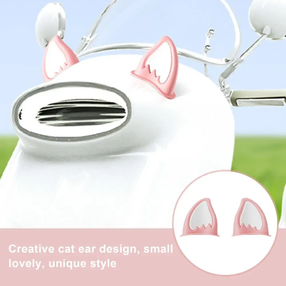 2Pcs Cat Ears Helmet Decoration Motorcycle Electric Stickers Decor Cute Multicolor Motorcycle Helmets Accessories Universal