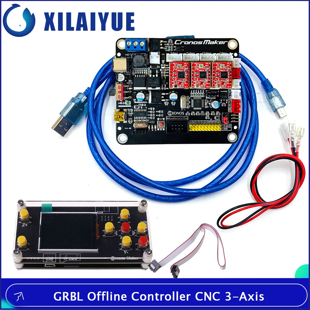 

CNC 3-Axis Control Board GRBL Offline Controller For 3018Pro 1610/2418/3018 Engraving Carving Milling Machine.